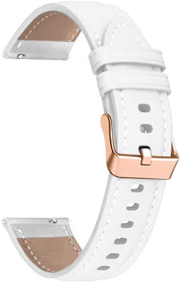 Leather Watch Strap For HUAWEI WATCH GT 4 41mm/Garmin Venu 3S/Venu 2S Wristbands Rose Gold Buckle 18mm Bracelet Wristband