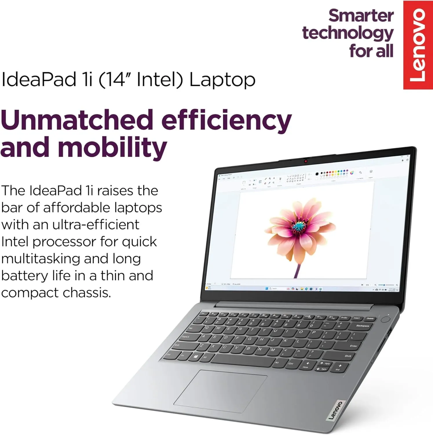 Lenovo IdeaPad 1i Laptop with Microsoft 365 • 36GB RAM • 1TB Cloud Storage and 512GB SSD • Intel Core • 14 Anti-Glare Screen • WiFi-6 • 11HR Battery • Windows 11 w/Earbuds