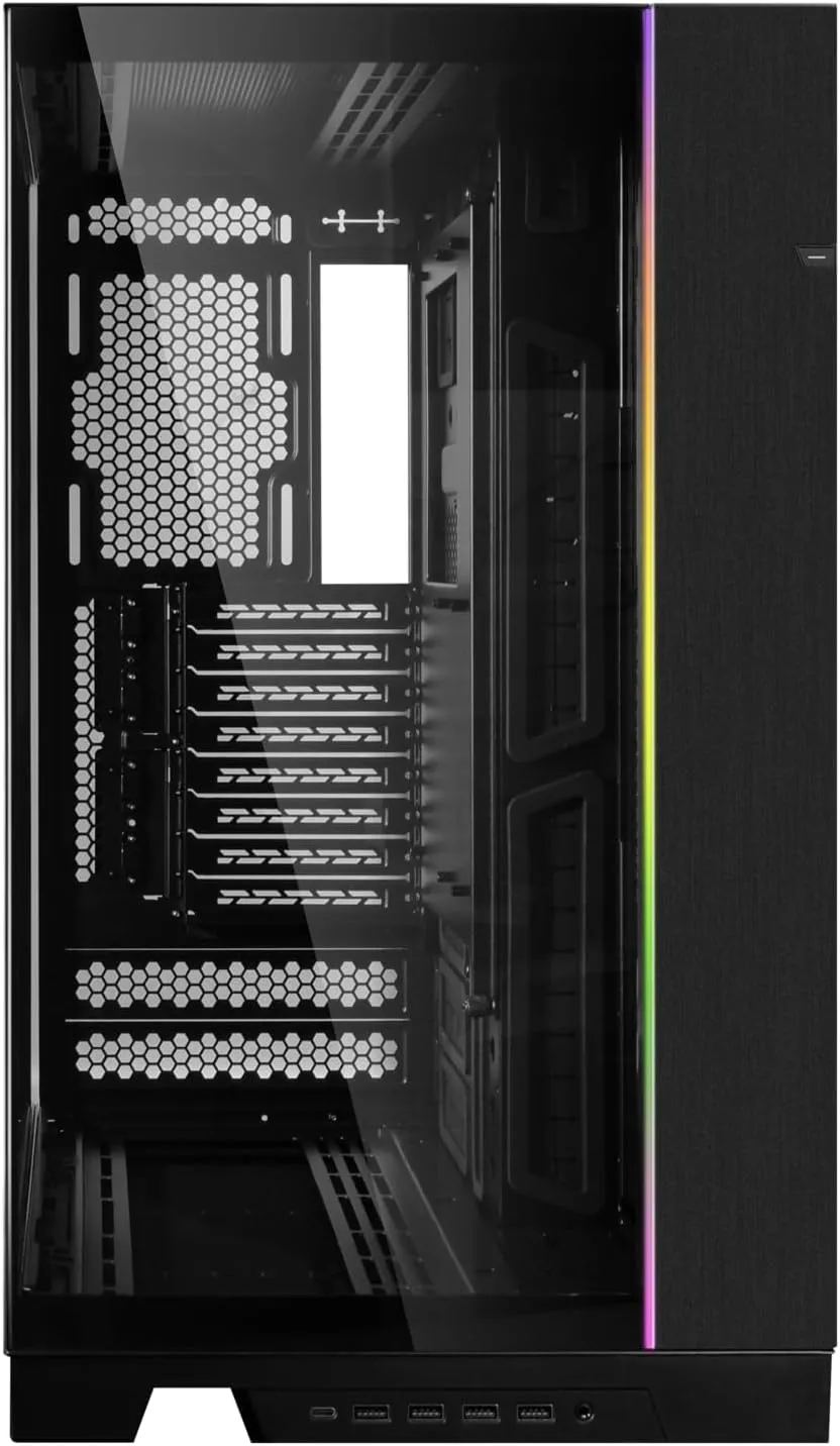 Lian Li Dynamic EVO XL - Up to 280mm E-ATX motherboard - ARGB lighting strips - Up to 3X 420mm radiator -Front and side tempered glass panels - Reversible chassis- Cable management (O11DEXL-X)