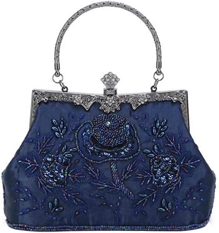 LIFEWISH Wedding Clutch Purses for Women Sequin Purse Beaded Bags