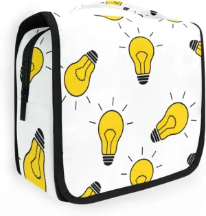 Light Bulb Makeup Bag Hanging Toiletry Travel Bag for Toiletries Portable Toiletry Organizer Bags Toiletry Bag for Women Men