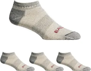 Lightweight 81% Merino Wool All Season Low Hiking Socks - 4 Pairs for Men and Women