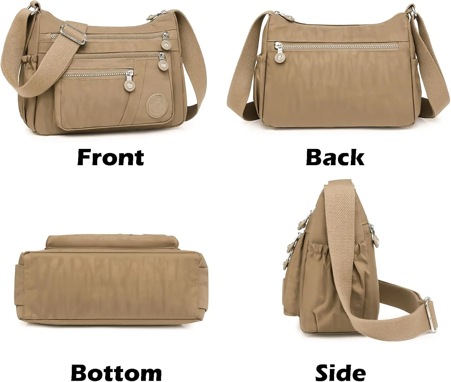 Lightweight Crossbody Bag for Women Shoulder Bag Stylish Nylon Messenger Purse Tote Bag Organizer for Travel