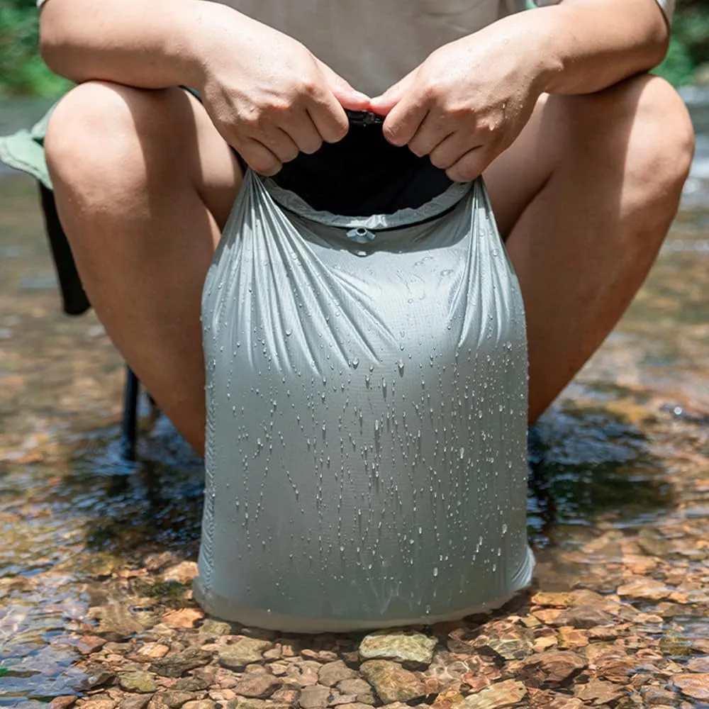 Lightweight Nylon Camping DryBag for Hiking Swimming Rafting Kayaking (Grey-L)