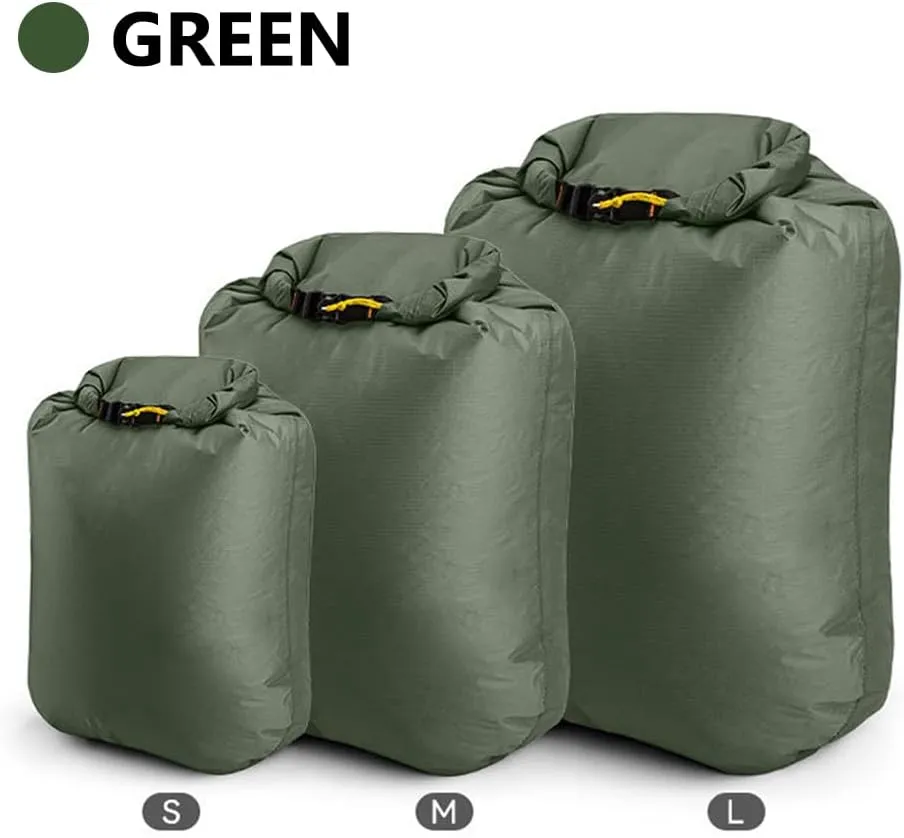 Lightweight Nylon Camping DryBag for Hiking Swimming Rafting Kayaking (Grey-L)