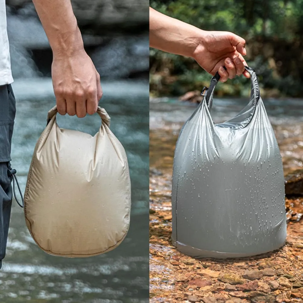 Lightweight Nylon Camping DryBag for Hiking Swimming Rafting Kayaking (Grey-M)