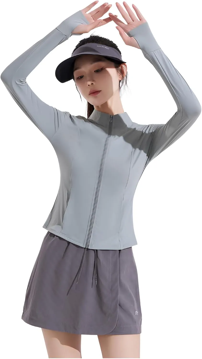 lilaBelle]【Arabic Style Women's Cooling Protective Wear | Stretchable Workout Jacket with k Guard | Quick-Dry UV Blocking Top for Desert Hiking & Fitness (2025 Summer Collection)