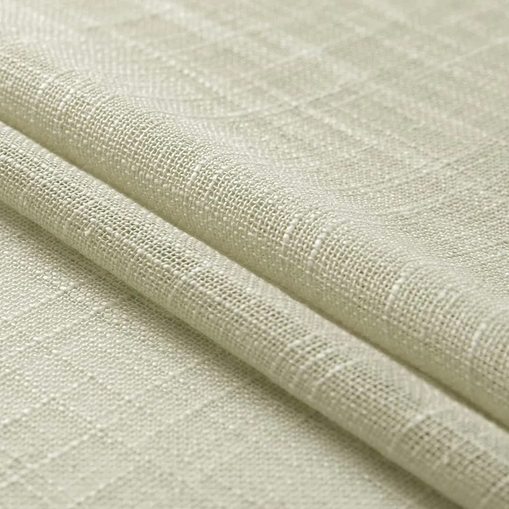 Linen Kitchen Curtains, 36 Inch Length, Half Window, Neutral, Casual Faux Linen Look, Rod Pocket, Cafe, Short, Semi Sheer, Beach Curtains for Bathroom, Small Window Treatment, Tier, Natural Beige/Tan