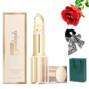 Lipstick Color Changing Long Lasting, Bymolia Color Changing Lipsticks, Transferproof Gold Crystal Colors Changings Lip Stick For Women, Moisturizing Glossy Shine Lip Gloss (1PCS)