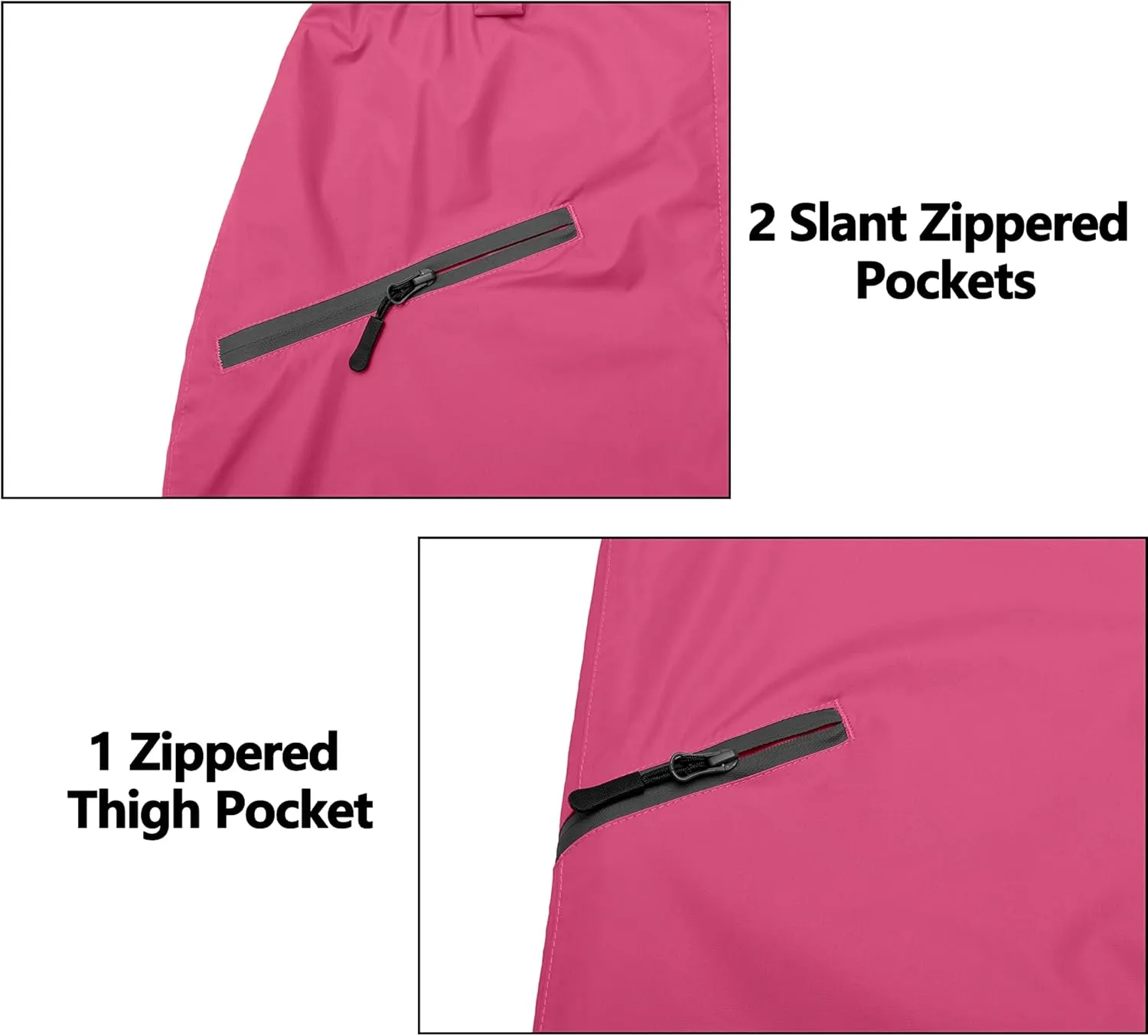 Little Donkey Andy Women's Lightweight Waterproof Rain Pants Breathable Hiking Pants for Outdoor Fishing