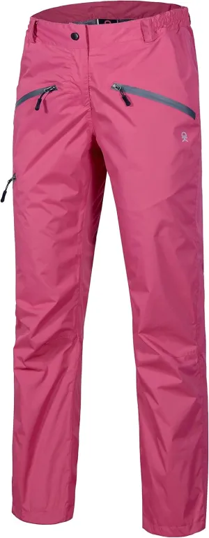 Little Donkey Andy Women's Lightweight Waterproof Rain Pants Breathable Hiking Pants for Outdoor Fishing