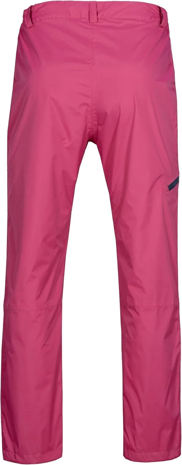 Little Donkey Andy Women's Lightweight Waterproof Rain Pants Breathable Hiking Pants for Outdoor Fishing