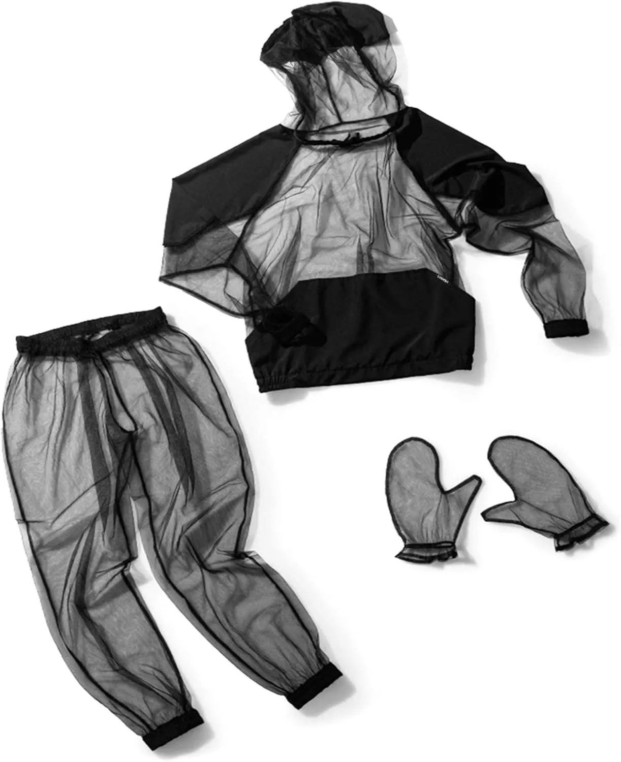 Lixada Fine Net Cover Outdoor Breathable Jacket Suit Pants & Jacket Hood Ultra-fine Mesh Summer Wear Extra for Men and Women