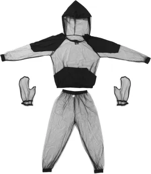 Lixada Fine Net Cover Outdoor Breathable Jacket Suit Pants & Jacket Hood Ultra-fine Mesh Summer Wear Extra for Men and Women