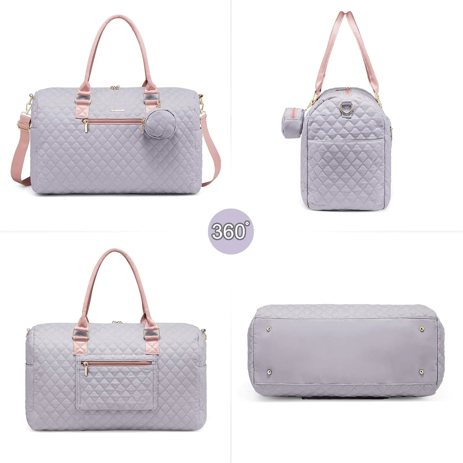 LOVEVOOK Diaper Bag Tote with Pacifier Case and Changing Pad, Large Capacity Mommy Bag for Hospital and Weekender Travel, Functional Baby Bag Newborn Baby Essential