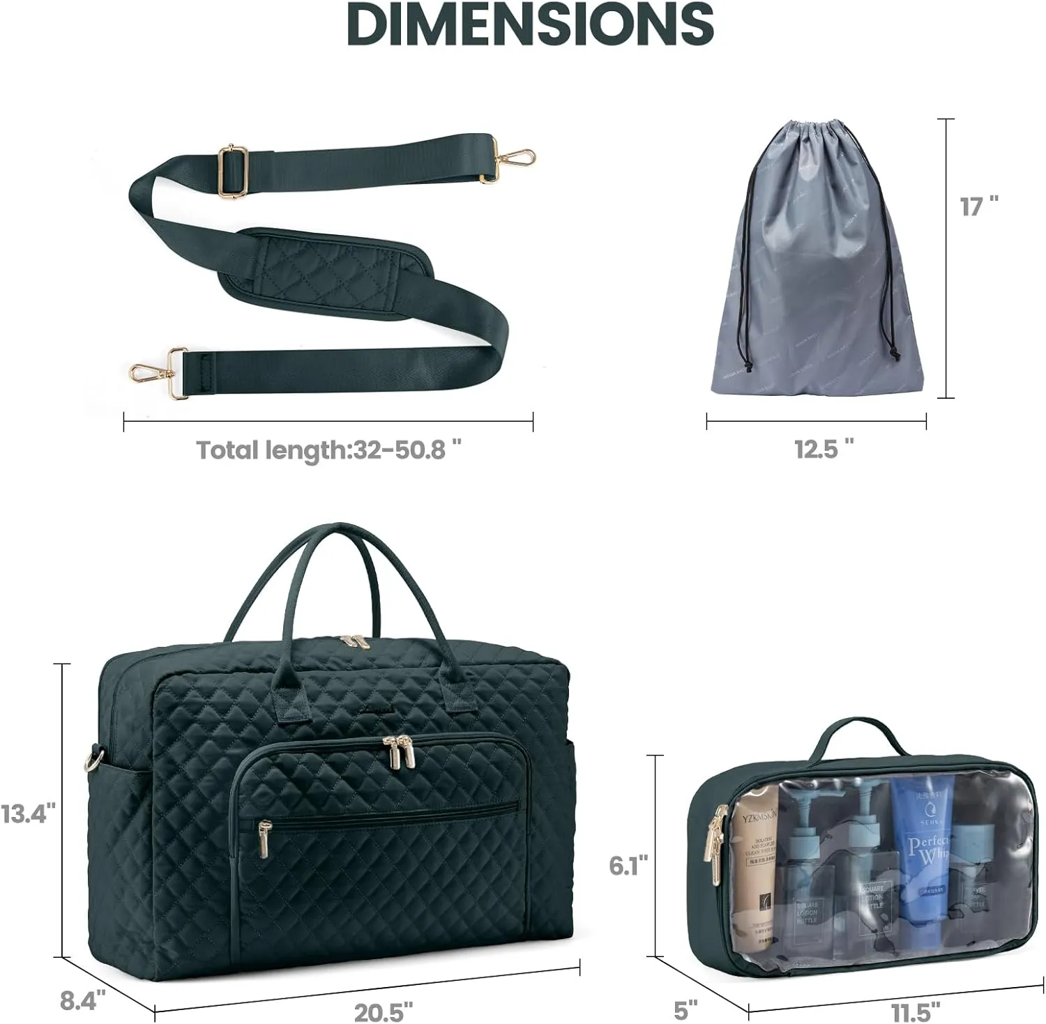 LOVEVOOK Travel Duffle Bag, Weekender Bag for Women with Toiletry Bag Carry on Overnight Bag with Laptop Compartment, Yoga Gym Bag with Wet Pocket Shoe Bag, Hospital Bag for Labor and Delivery