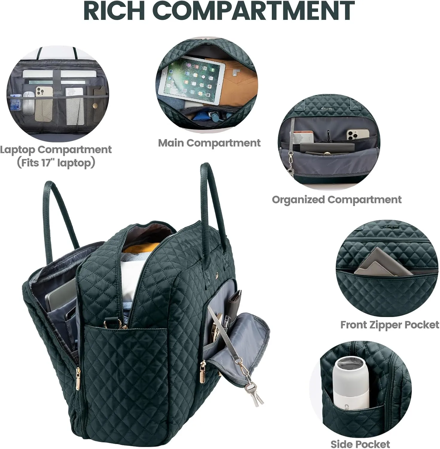 LOVEVOOK Travel Duffle Bag, Weekender Bag for Women with Toiletry Bag Carry on Overnight Bag with Laptop Compartment, Yoga Gym Bag with Wet Pocket Shoe Bag, Hospital Bag for Labor and Delivery