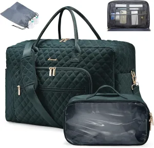 LOVEVOOK Travel Duffle Bag, Weekender Bag for Women with Toiletry Bag Carry on Overnight Bag with Laptop Compartment, Yoga Gym Bag with Wet Pocket Shoe Bag, Hospital Bag for Labor and Delivery