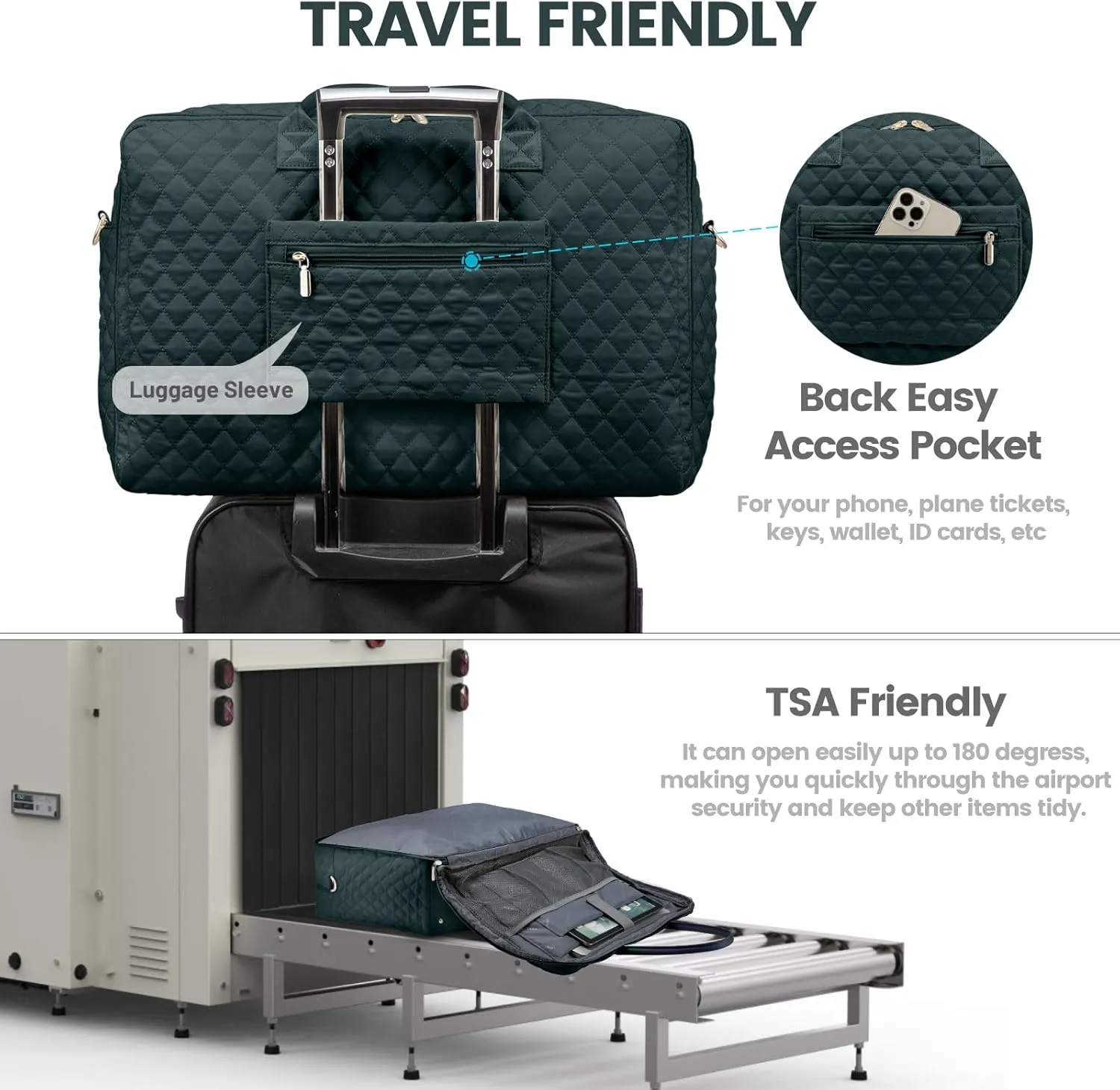 LOVEVOOK Travel Duffle Bag, Weekender Bag for Women with Toiletry Bag Carry on Overnight Bag with Laptop Compartment, Yoga Gym Bag with Wet Pocket Shoe Bag, Hospital Bag for Labor and Delivery