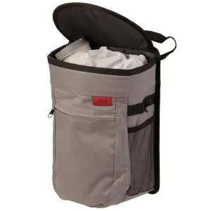 Lusso Gear Spill-Proof Car Trash Can (2.5 Gallon) - Easy to Clean, Hanging Car Garbage Bin with Removable Liner - Leak-Proof Gray