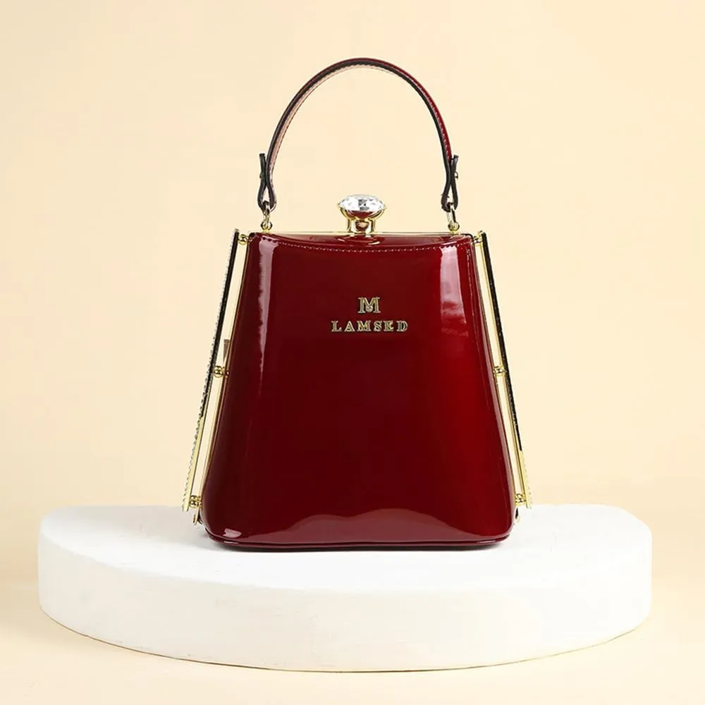 Luxury Fashion Diamonds Purse Women Leather Evening Bag Small Shoulder Crossbody Bag Crystal Buckle Party Mobile Phone Bags