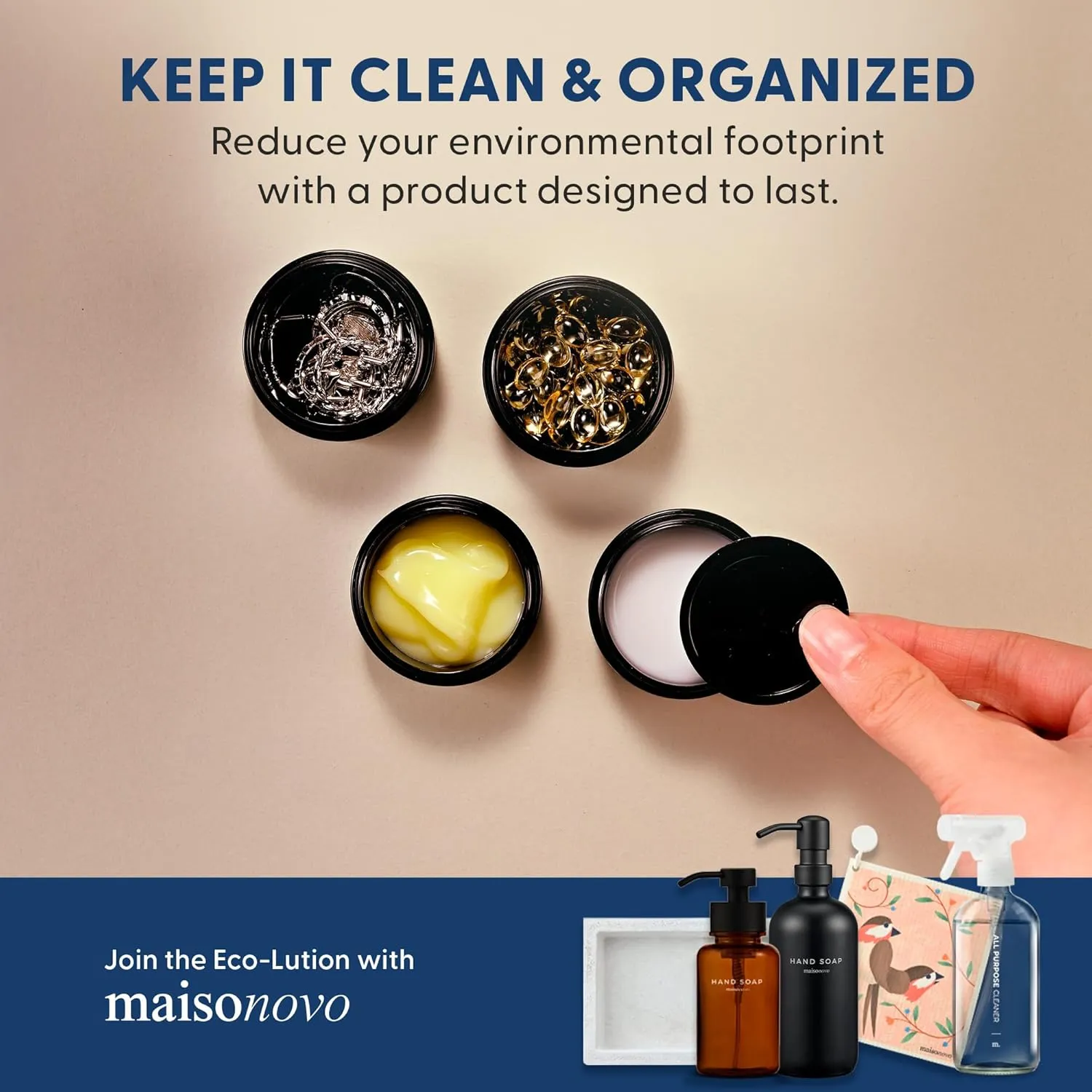 MAISONOVO Travel Bottles for Toiletries, TSA Approved, Leak Proof Refillable, Travel Size Containers and Bottles with Water Proof Toiletry Bag - Brown Pouch