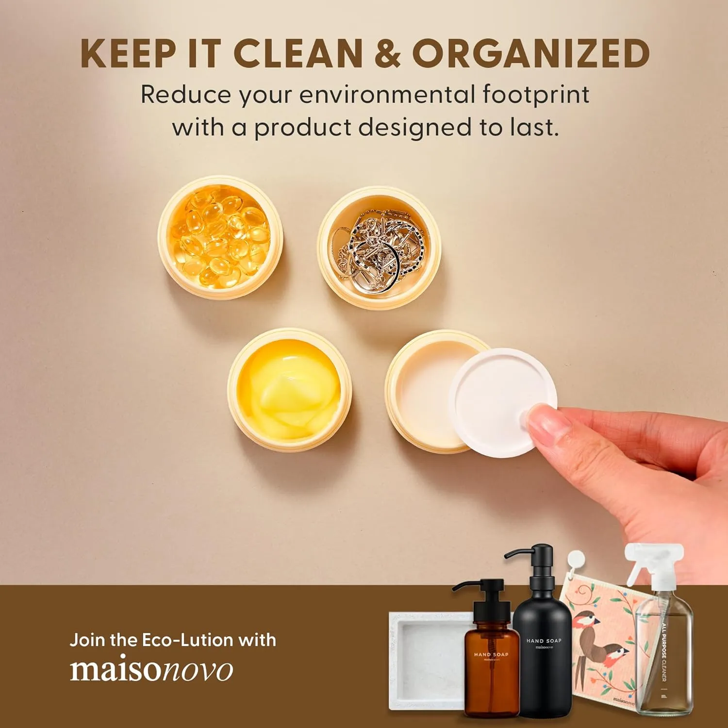 MAISONOVO Travel Bottles for Toiletries, TSA Approved, Leak Proof Refillable, Travel Size Containers and Bottles with Water Proof Toiletry Bag