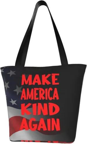 Make America Kind Again Fashion Shoulder Bag Large Capacity For Man Or Woman