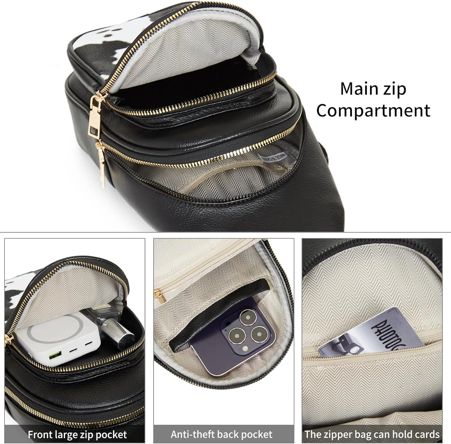 Makes Small Sling Bag for Women, Vegan Leather Fanny Pack Crossbody Bags for Women, Chest Bag With Wide Strap