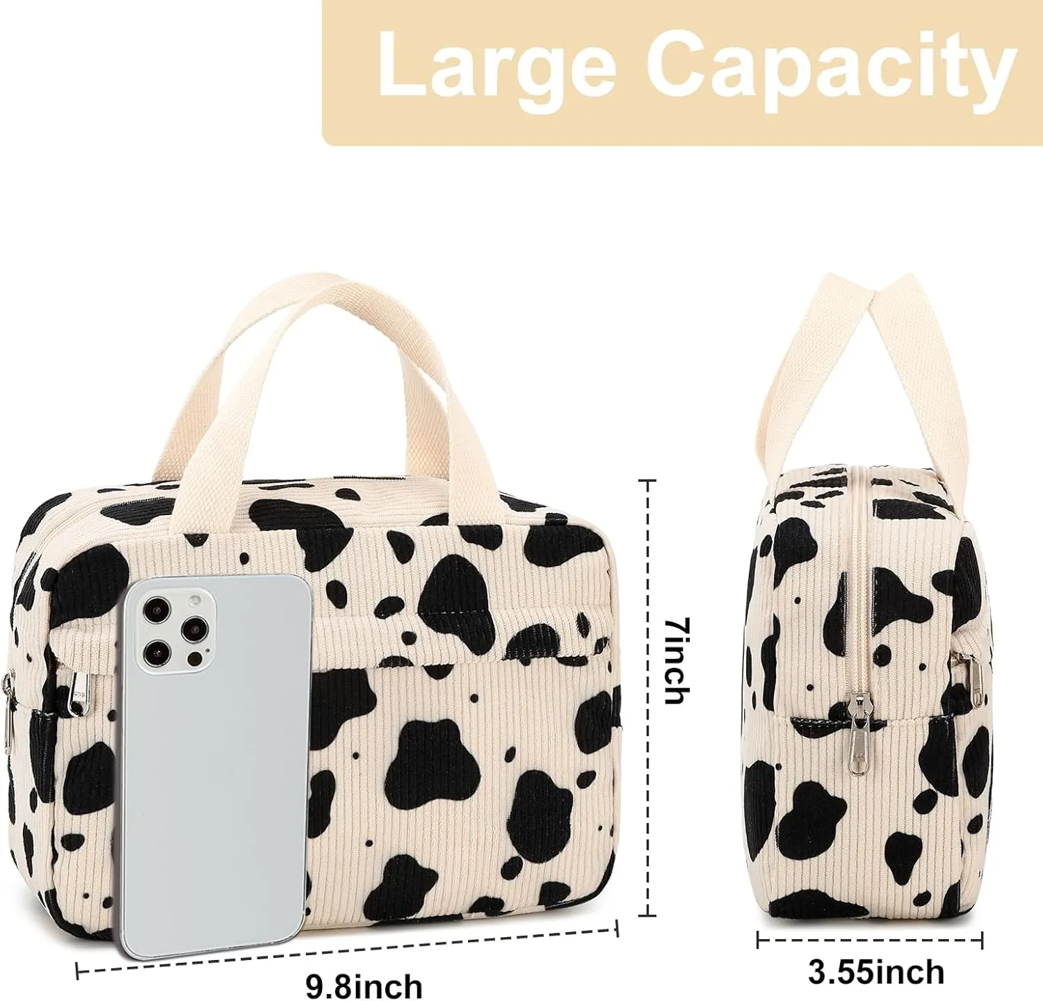 Makeup Bag for Women Cosmetic Bag Large Make Up Organizer Travel Toiletry Bags Waterproof Zipper Tote Pouch Purse for Girls