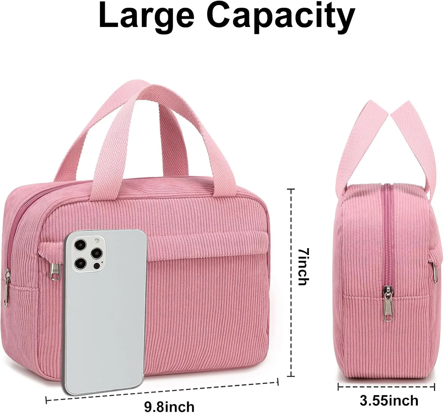 Makeup Bag for Women Cosmetic Bag Large Make Up Organizer Travel Toiletry Bags Waterproof Zipper Tote Pouch Purse for Girls