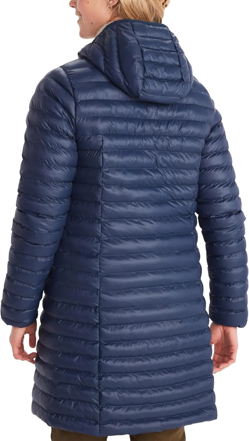 MARMOT Women's Echo Featherless Long Jacket - Mid-Thigh, Lightweight Down-Alternative Puffer with Hood