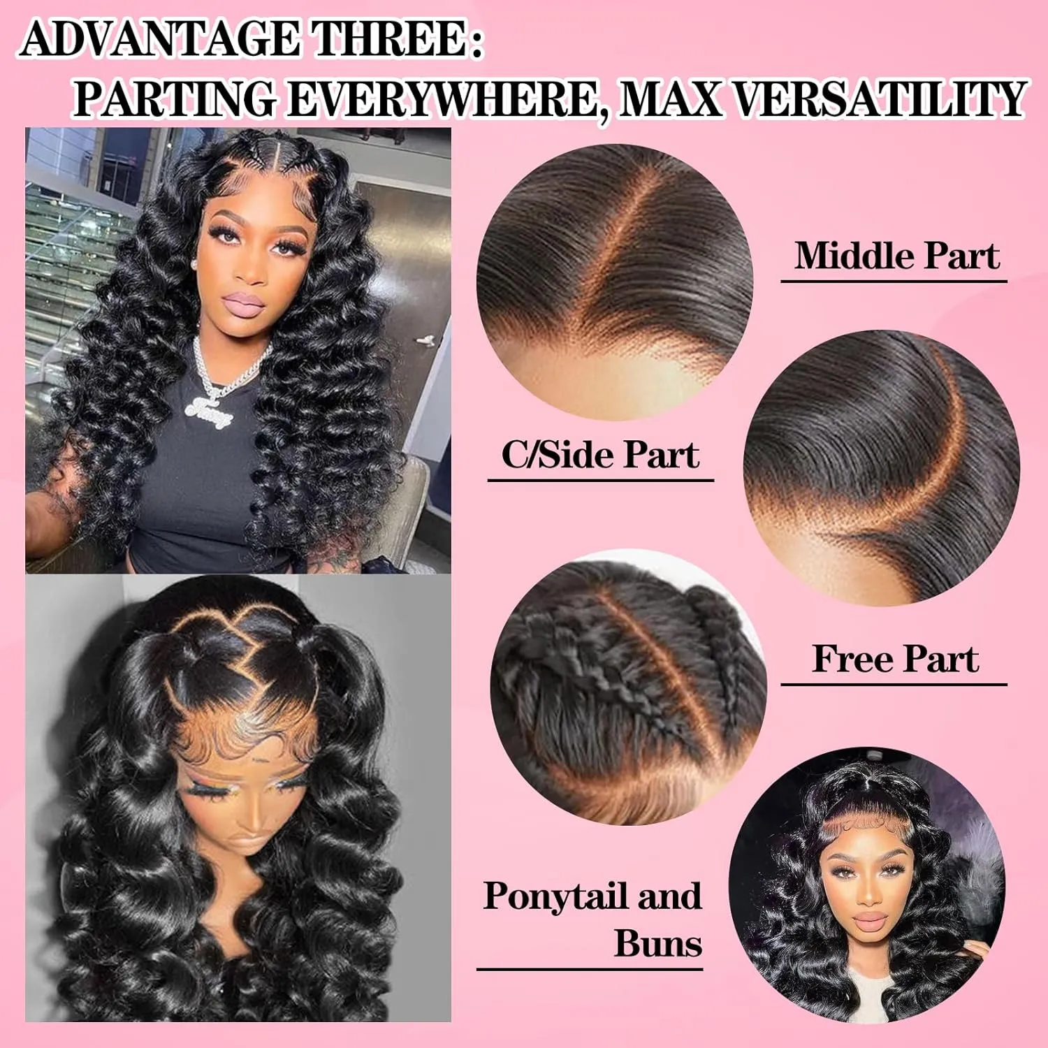 MEIMEI 30 Inch 250% Density HD Lace Front Wigs Human Hair Loose Wave 15A Grade Real Full Large Lace Space 13x4 Loose Deep Wave Lace Frontal Wigs Human Hair Pre Plucked for Black Women