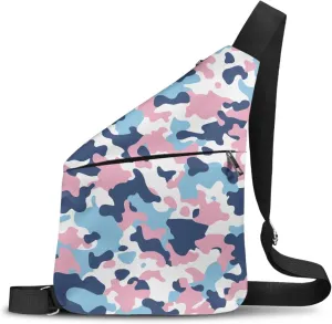 Men Cross Body Bag Camo Crossbody Bag for Gentlemen Multifunctional Sling Bag Shoulder Bag Sling Bag for Man Father Portable Fanny Pack Chest Bag for Travelling Hiking