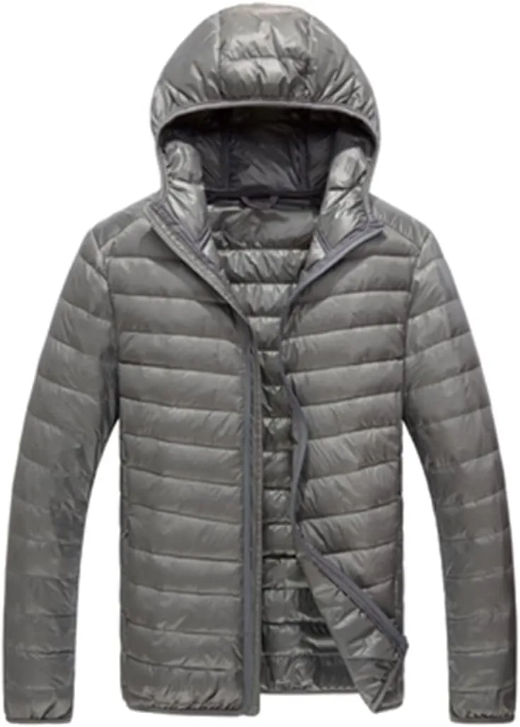 Men Winter Keep Warm 90% White Eider-Down Jacket Clothing Male Slim Fit Hooded Casual Slim Down Jacket