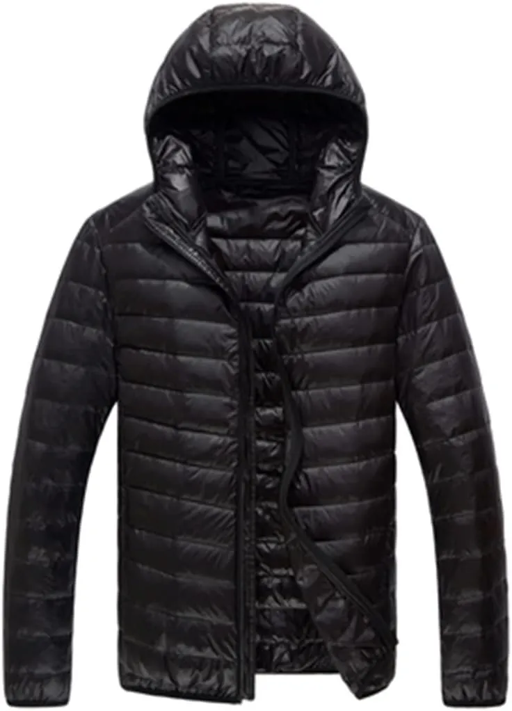 Men Winter Keep Warm 90% White Eider-Down Jacket Clothing Male Slim Fit Hooded Casual Slim Down Jacket