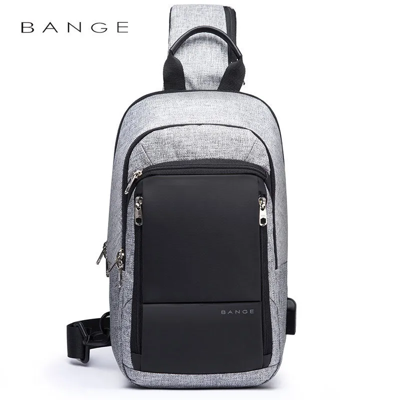 Men's Bange Business Charging Trendy Waterproof Oxford Men's Chest Bags