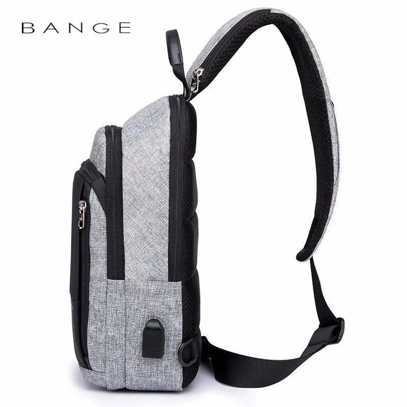 Men's Bange Business Charging Trendy Waterproof Oxford Men's Chest Bags