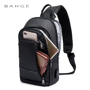 Men's Bange Business Charging Trendy Waterproof Oxford Men's Chest Bags