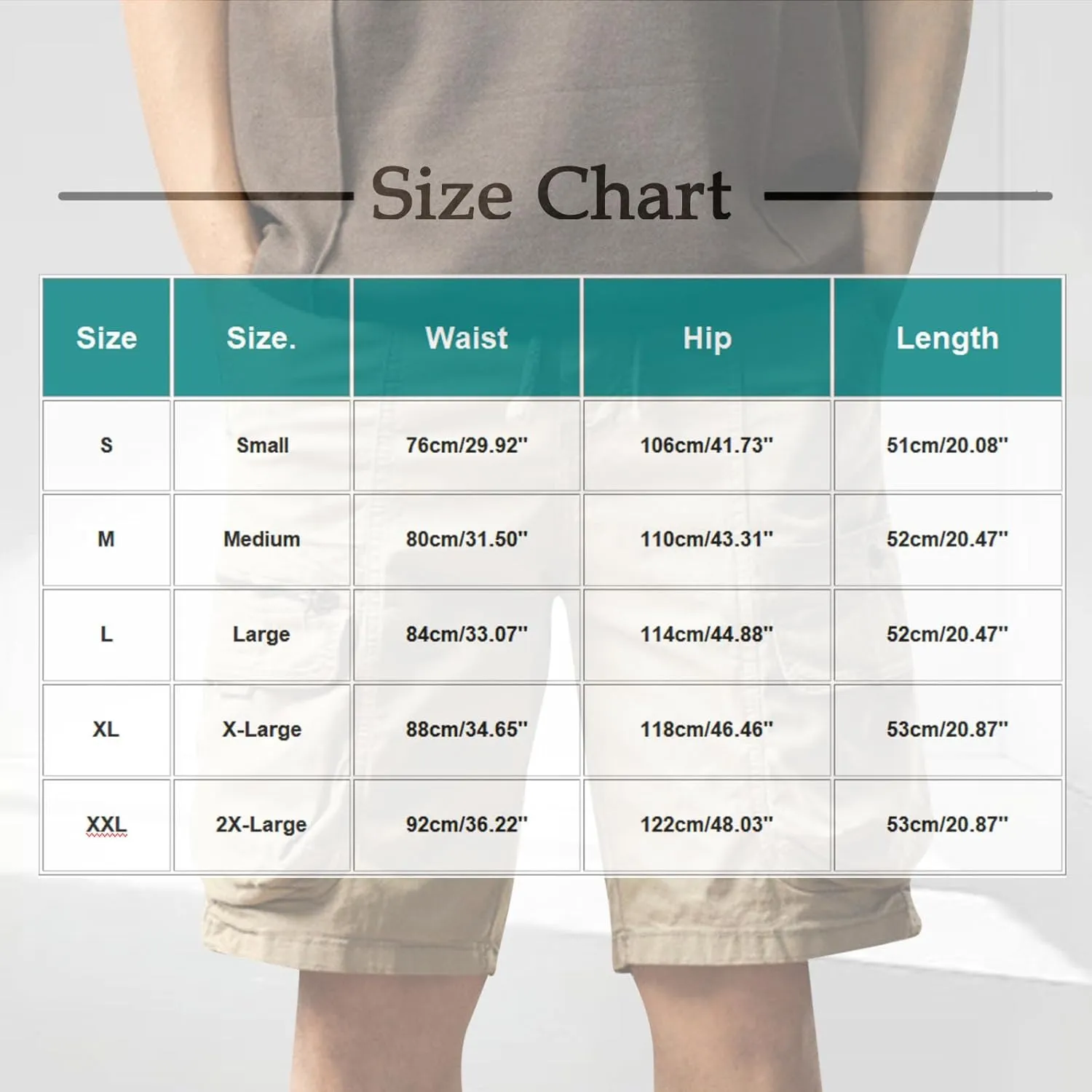 Mens Classic-Fit Cargo Shorts for Hiking Climbing Cotton Elastic Waist Multi-Pocket Summer Workout Gym Camping Shorts