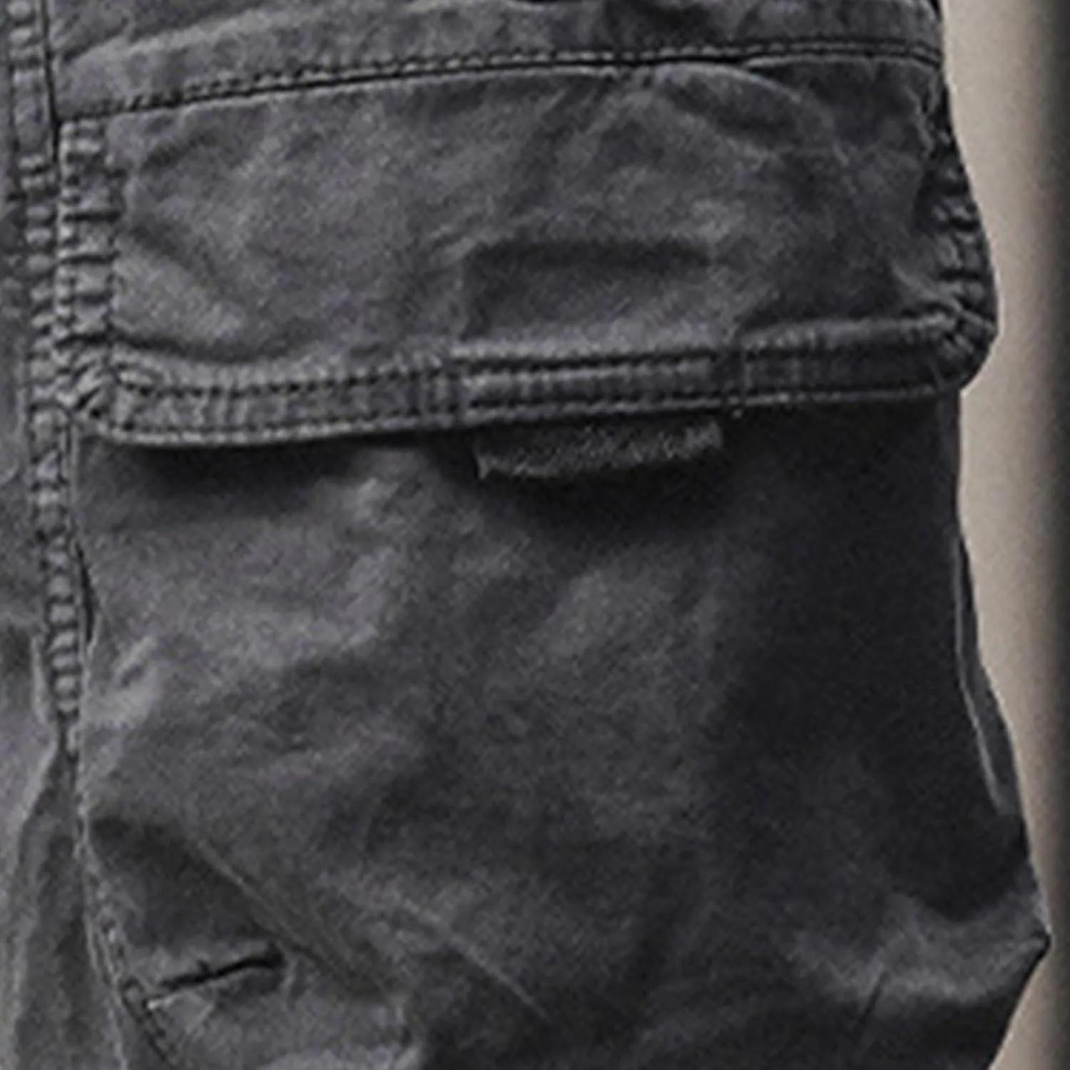 Mens Classic-Fit Cargo Shorts for Hiking Climbing Cotton Elastic Waist Multi-Pocket Summer Workout Gym Camping Shorts