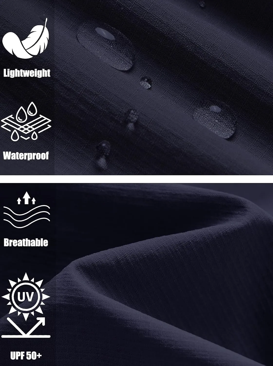 Men's Hiking Convertible Zip Off Pants Outdoor Waterproof Quick Dry Lightweight Fishing Safari Travel Cargo Work Pants