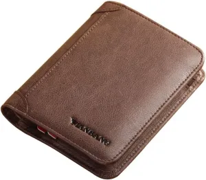 Men's Italian Genuine Cowhide Leather Extra Capacity RFID Bifold Wallet