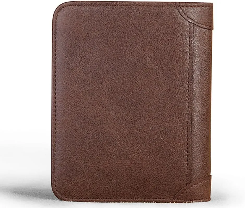 Men's Italian Genuine Cowhide Leather Extra Capacity RFID Bifold Wallet