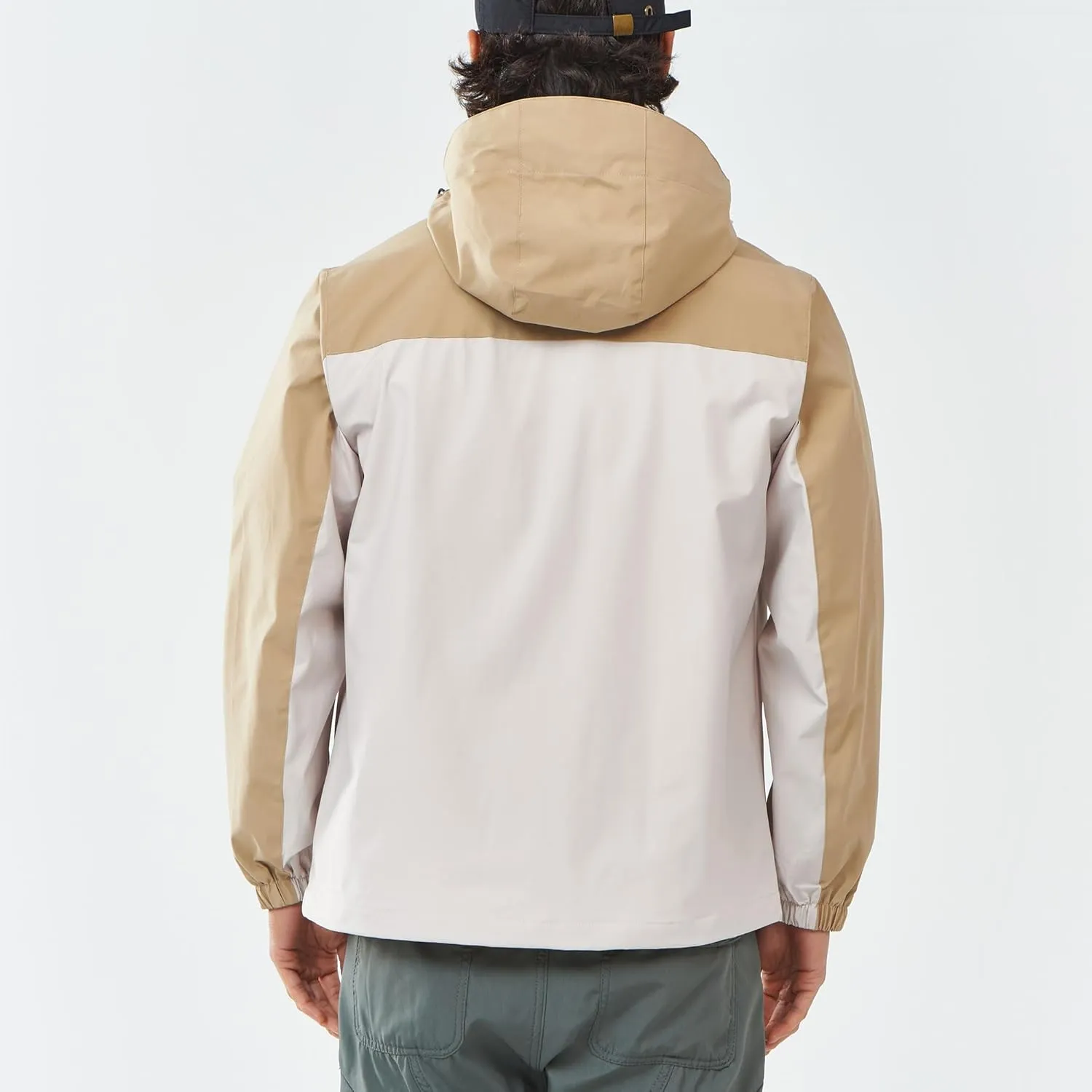 Men's Jacket with Hood Waterproof Windbreaker Lightweight Rainproof Jacket