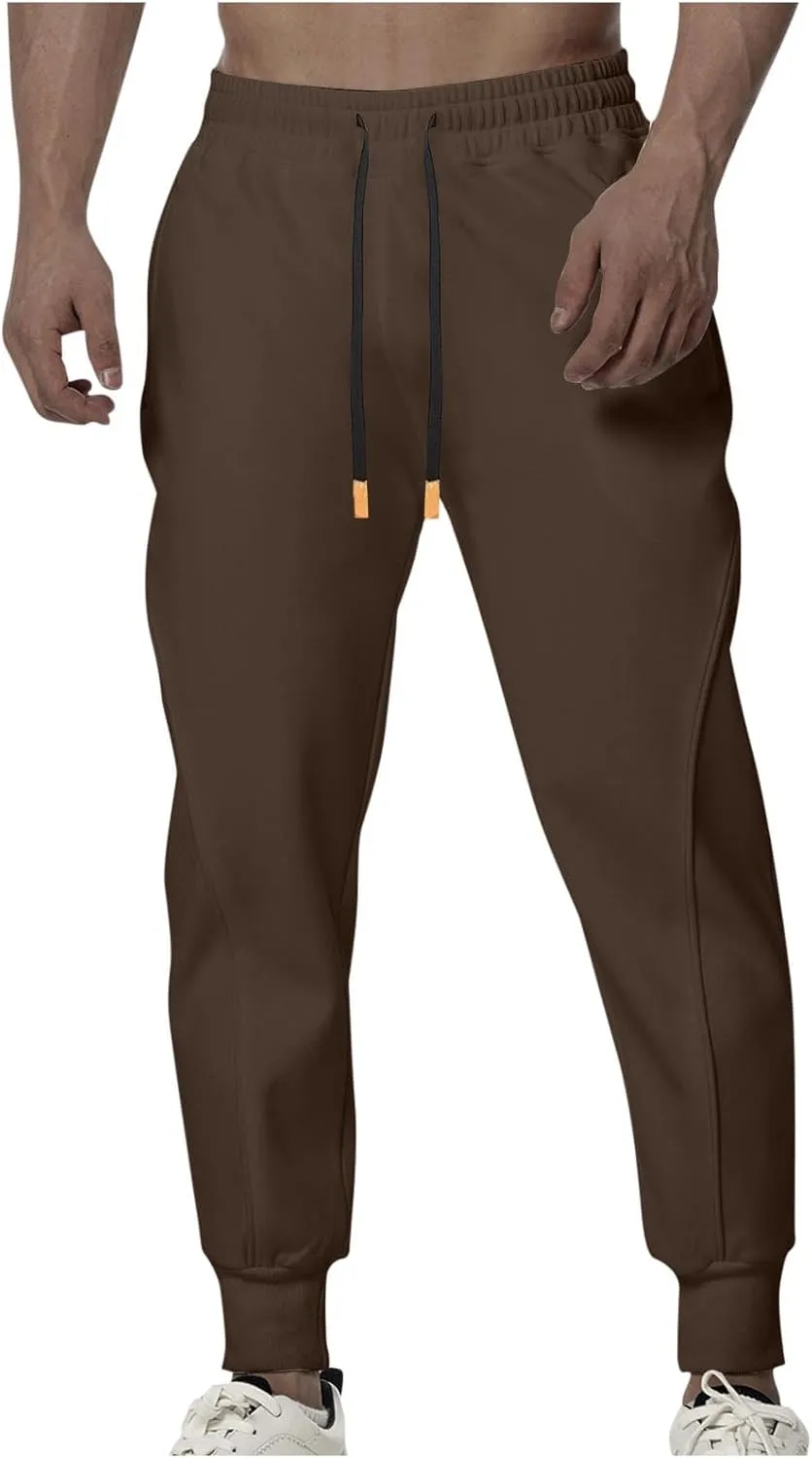 Men's Jogger Pants Sports Athletic Gym Running Pants for Men Drastring Outdoor Casual Lightweight Sweatpants