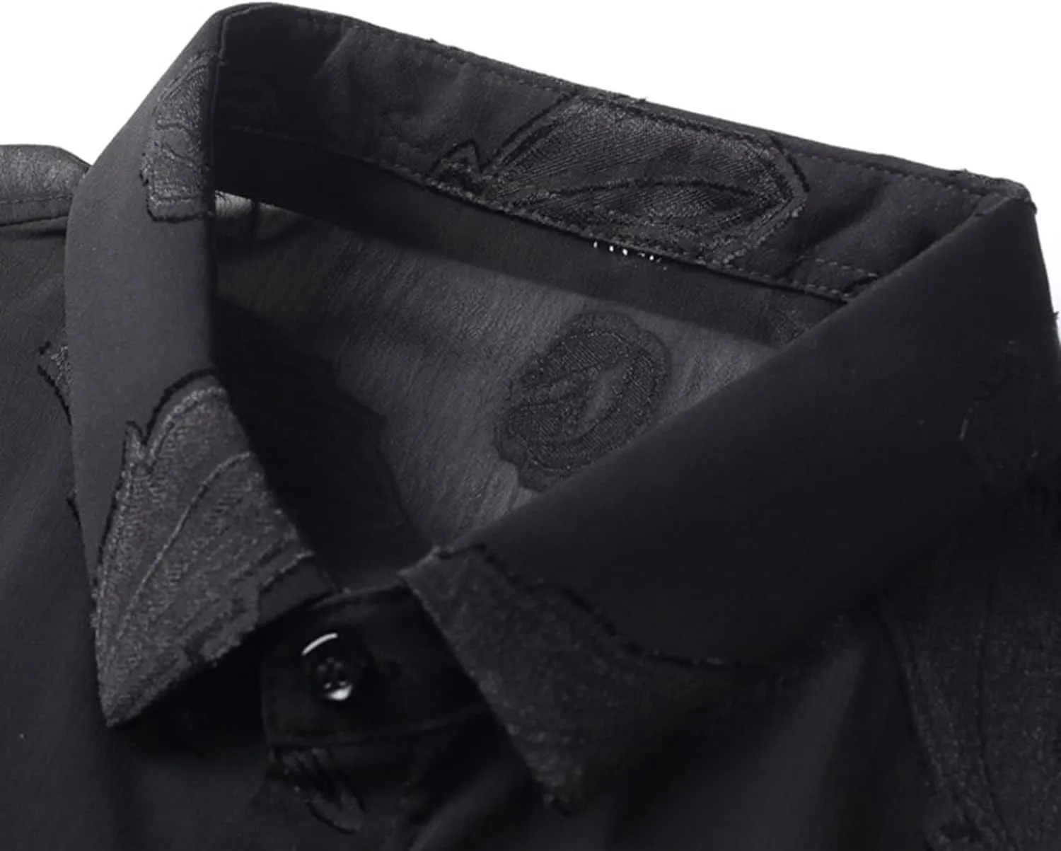 Mens Pattern Short Sleeve Shirts Button Down Slim Fit