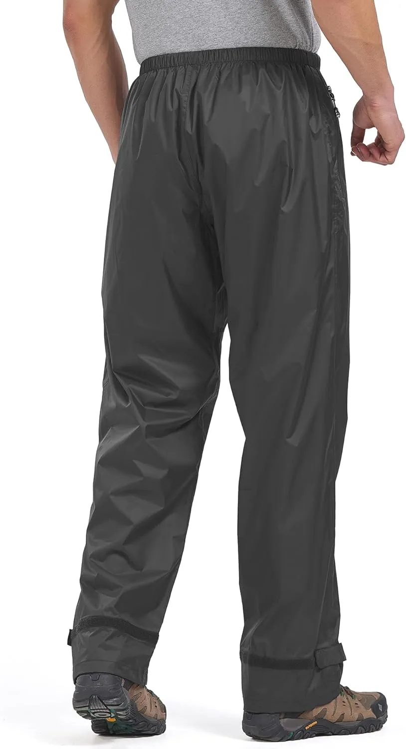 Men's Rain Pants,Waterproof Wind Pants Mens, Hiking Lightweight Outdoor Golf Fishing Cycling Motorcycle