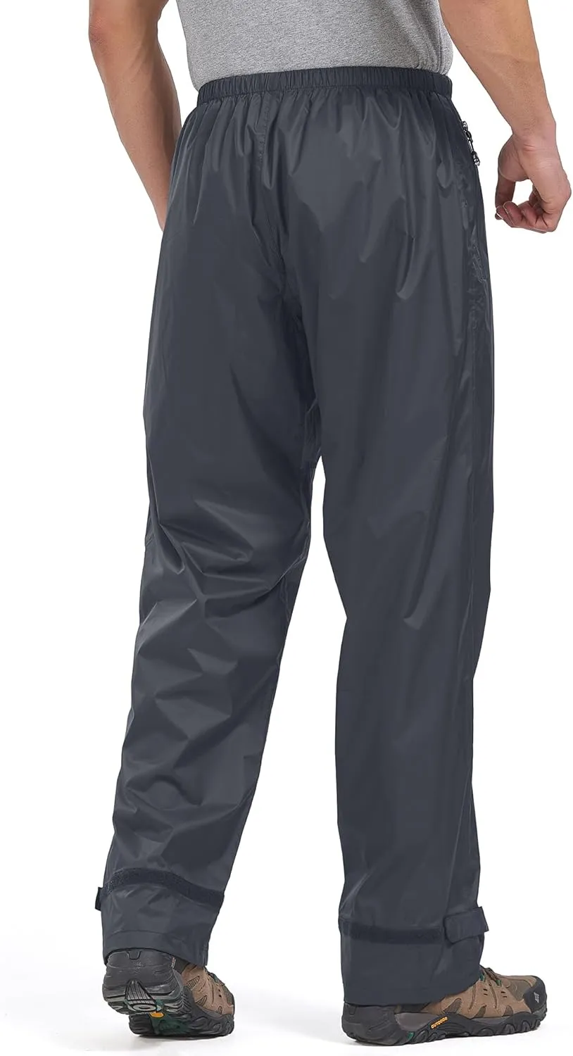 Men's Rain Pants,Waterproof Wind Pants Mens, Hiking Lightweight Outdoor Golf Fishing Cycling Motorcycle