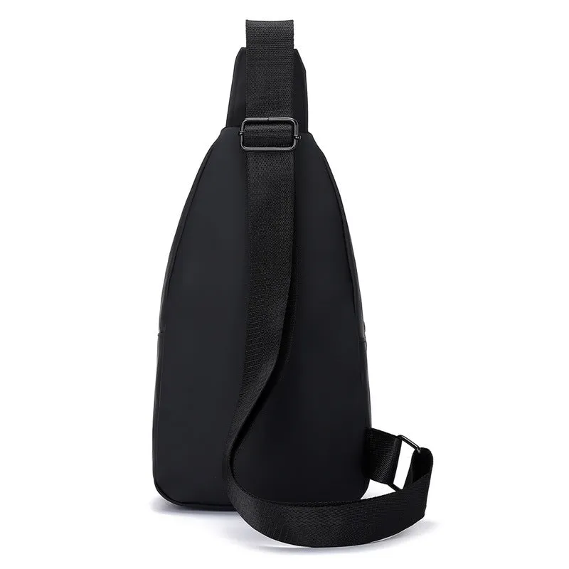 Men's Simple Contrast Color Slanted Trendy Business Men's Chest Bags